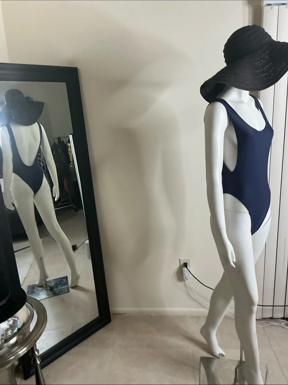 Women’s Navy Scoop-Back One-Piece Swimsuit